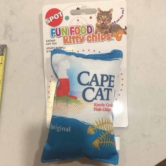 Spot Other - Cape Cat Kitty Chips Catnip Toy - Blue and White